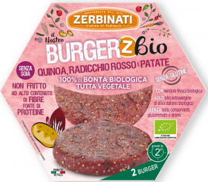 ORGANIC BURGER'Z Vegetable Burger - Quinoa, Red Radicchio and Potato